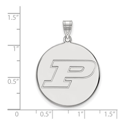 Purdue University 10K White Gold Extra Large Letter P Pendant – view 2