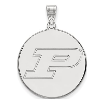 Purdue University 10K White Gold Extra Large Letter P Pendant