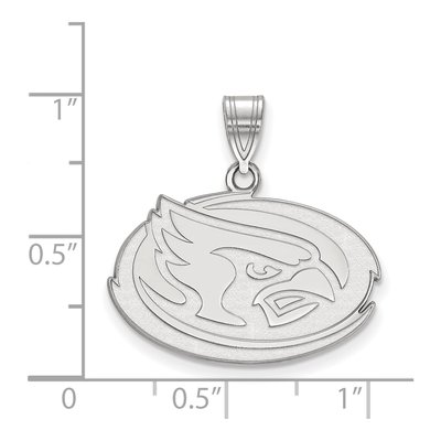 Iowa State University 10K White Gold Cardinal Medium Pendant – view 2