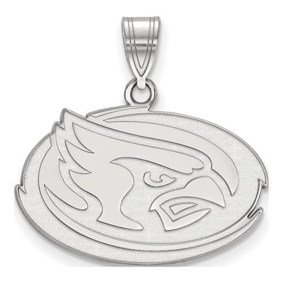 Iowa State University 10K White Gold Cardinal Medium Pendant