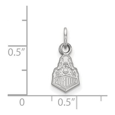 Purdue University 10K White Gold Boilermakers Train Extra Small Pendant – view 2