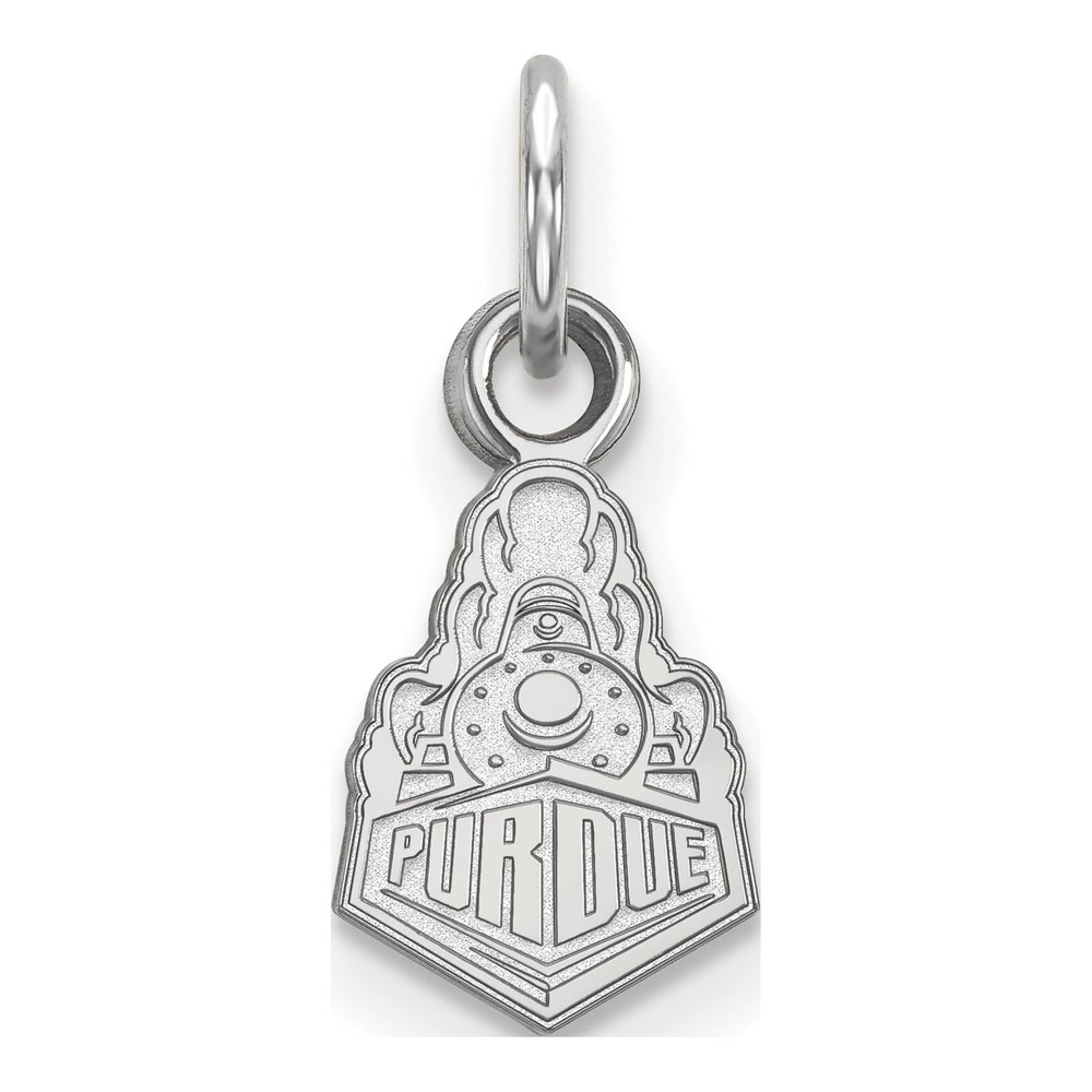 Purdue University 10K White Gold Boilermakers Train Extra Small Pendant