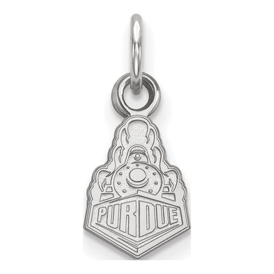 Purdue University 10K White Gold Boilermakers Train Extra Small Pendant