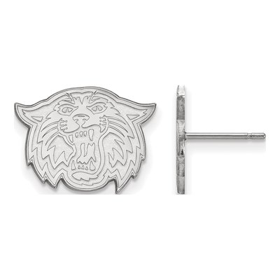 Villanova University 10K White Gold Wildcat Small Stud Earrings