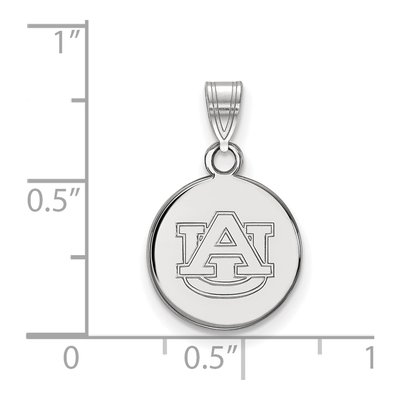 Auburn University 10K White Gold Small Disc Pendant – view 2