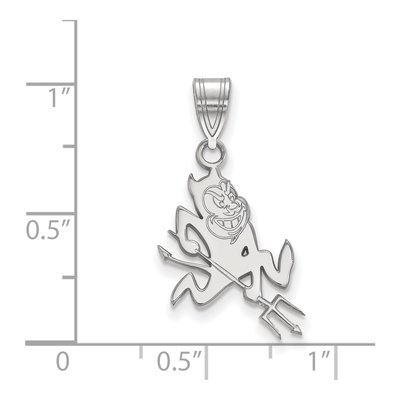 Arizona State University 10K White Gold Sun Devil Medium Pendant – view 2