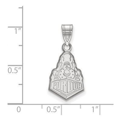 Purdue University 10K White Gold Boilermakers Train Medium Pendant – view 2