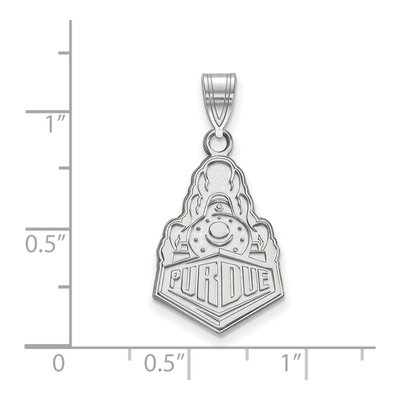 Purdue University 10K White Gold Large Boilermakers Train Pendant – view 2