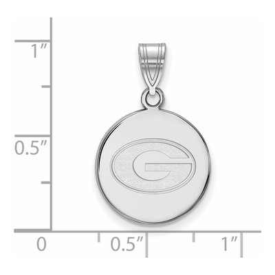 University of Georgia 10K White Gold Medium Disc Letter G Pendant – view 2