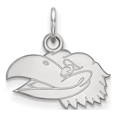 University of Kansas 10K White Gold Jayhawk Extra Small Pendant