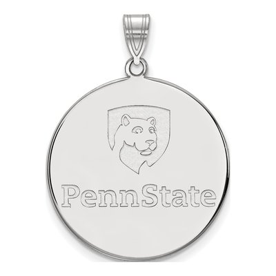 Pennsylvania State University 10K White Gold Penn Extra Large Disc Pendant