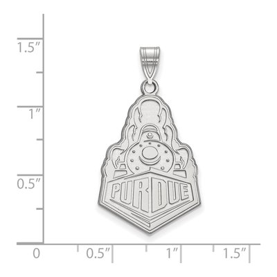 Purdue University 10K White Gold Extra Large Boilermakers Train Pendant – view 2
