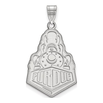 Purdue University 10K White Gold Extra Large Boilermakers Train Pendant