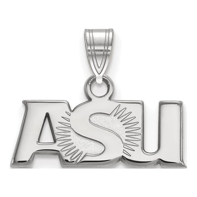 Arizona State University 10K White Gold A-S-U Small Pendant