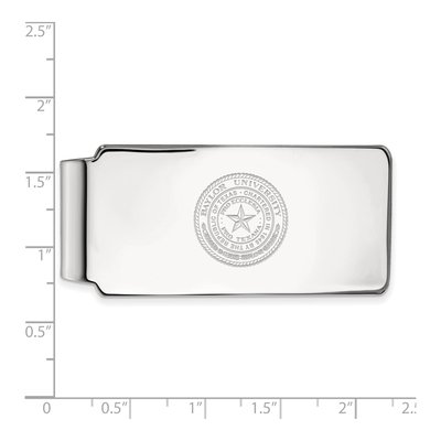 10K White Gold Logoart Baylor University Crest Money Clip – view 3