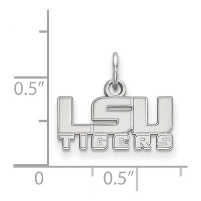 Louisiana State University 10K White Gold L-S-U Tigers Extra Small Pendant – view 2