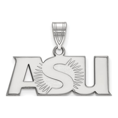 Arizona State University 10K White Gold A-S-U Large Pendant