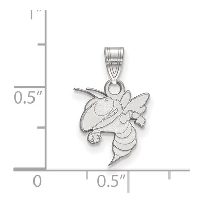 Georgia Institute of Technology 10K White Gold Tech Jacket Small Pendant – view 2