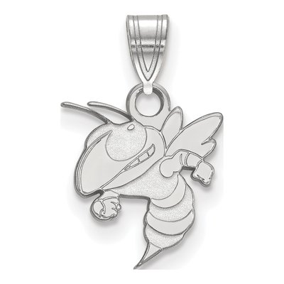 Georgia Institute of Technology 10K White Gold Tech Jacket Small Pendant