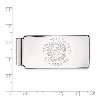 10K White Gold Logoart Syracuse University Crest Money Clip – view 2
