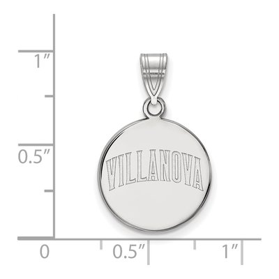 Villanova University 10K White Gold Medium Disc Pendant – view 2