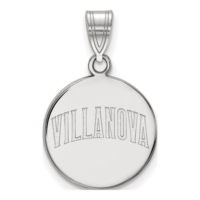 Villanova University 10K White Gold Medium Disc Pendant