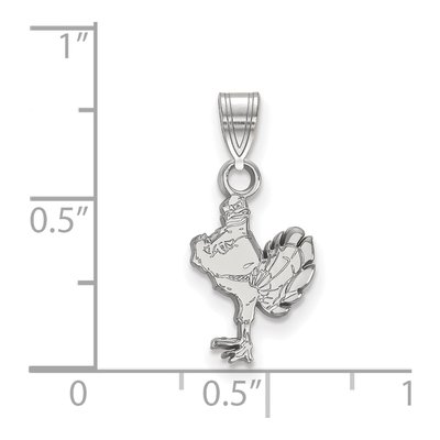 Virginia Tech 10K White Gold HokieBird Small Pendant – view 2