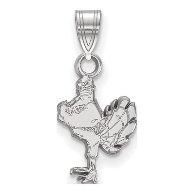 Virginia Tech 10K White Gold HokieBird Small Pendant