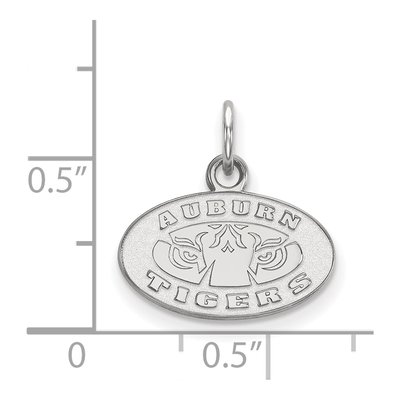 Auburn University 10K White Gold Tigers Extra Small Pendant – view 2