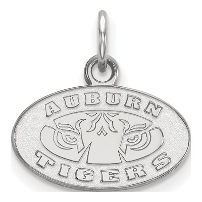 Auburn University 10K White Gold Tigers Extra Small Pendant