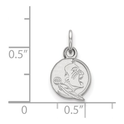 Florida State University 10K White Gold Seminole Extra Small Pendant – view 2