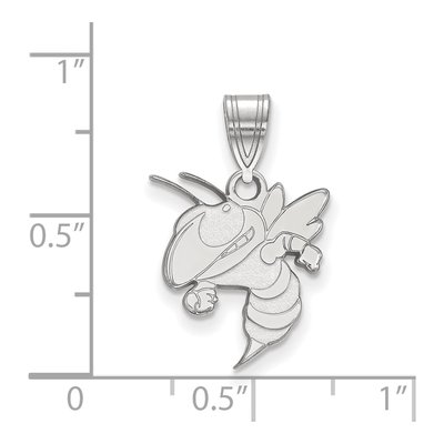 Georgia Institute of Technology 10K White Gold Medium Tech Jacket Pendant – view 2