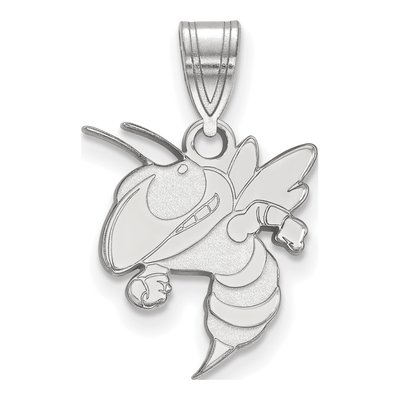 Georgia Institute of Technology 10K White Gold Medium Tech Jacket Pendant