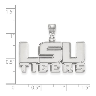 Louisiana State University 10K White Gold L-S-U Tigers Medium Pendant – view 2