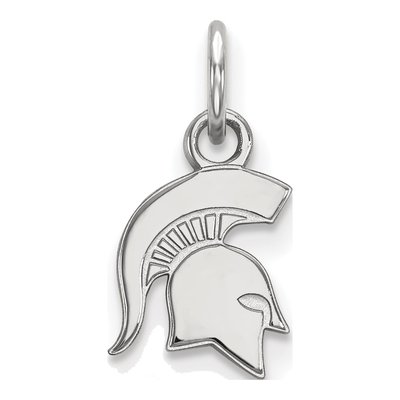Michigan State University 10K White Gold Spartan Extra Small Pendant
