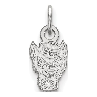 North Carolina State University 10K White Gold Wolf Extra Small Pendant