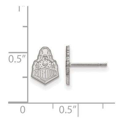 Purdue University 10K White Gold Boilermakers Train Earrings – view 2