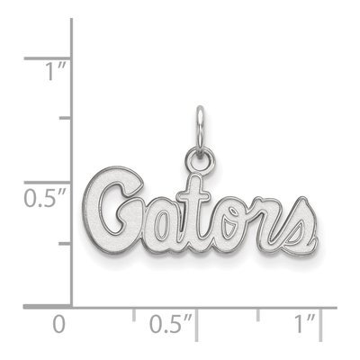University of Florida 10K White Gold Extra Small Gators Script Pendant – view 2