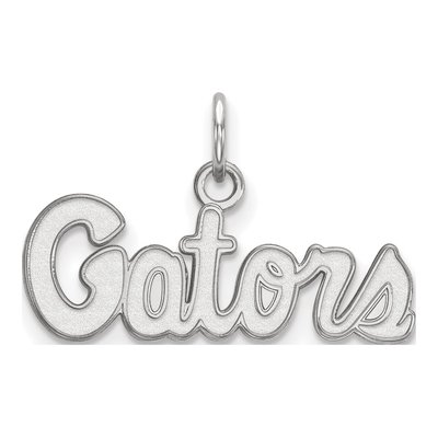 University of Florida 10K White Gold Extra Small Gators Script Pendant