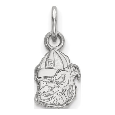 University of Georgia 10K White Gold Bulldog Extra Small Pendant