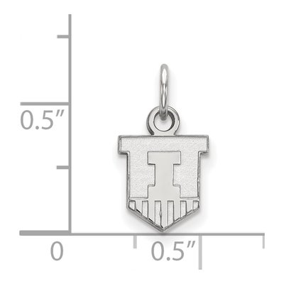 University of Illinois 10K White Gold Extra Small Victory Badge Pendant – view 2
