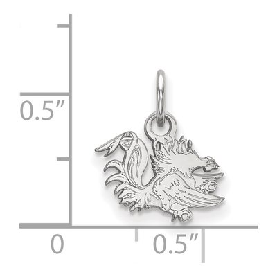 University of South Carolina 10K White Gold USC Gamecocks Extra Small Pendant – view 2