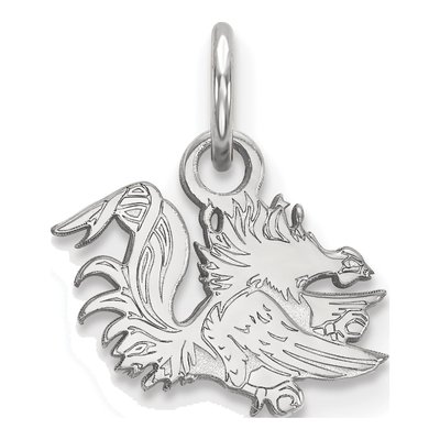 University of South Carolina 10K White Gold USC Gamecocks Extra Small Pendant