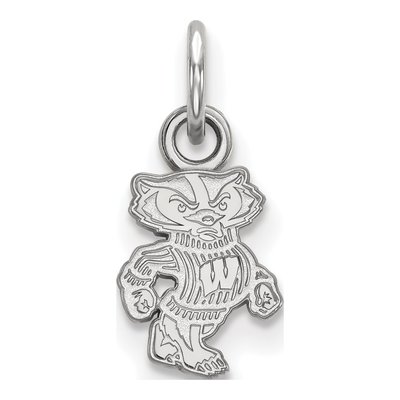 University of Wisconsin 10K White Gold Badger Extra Small Pendant