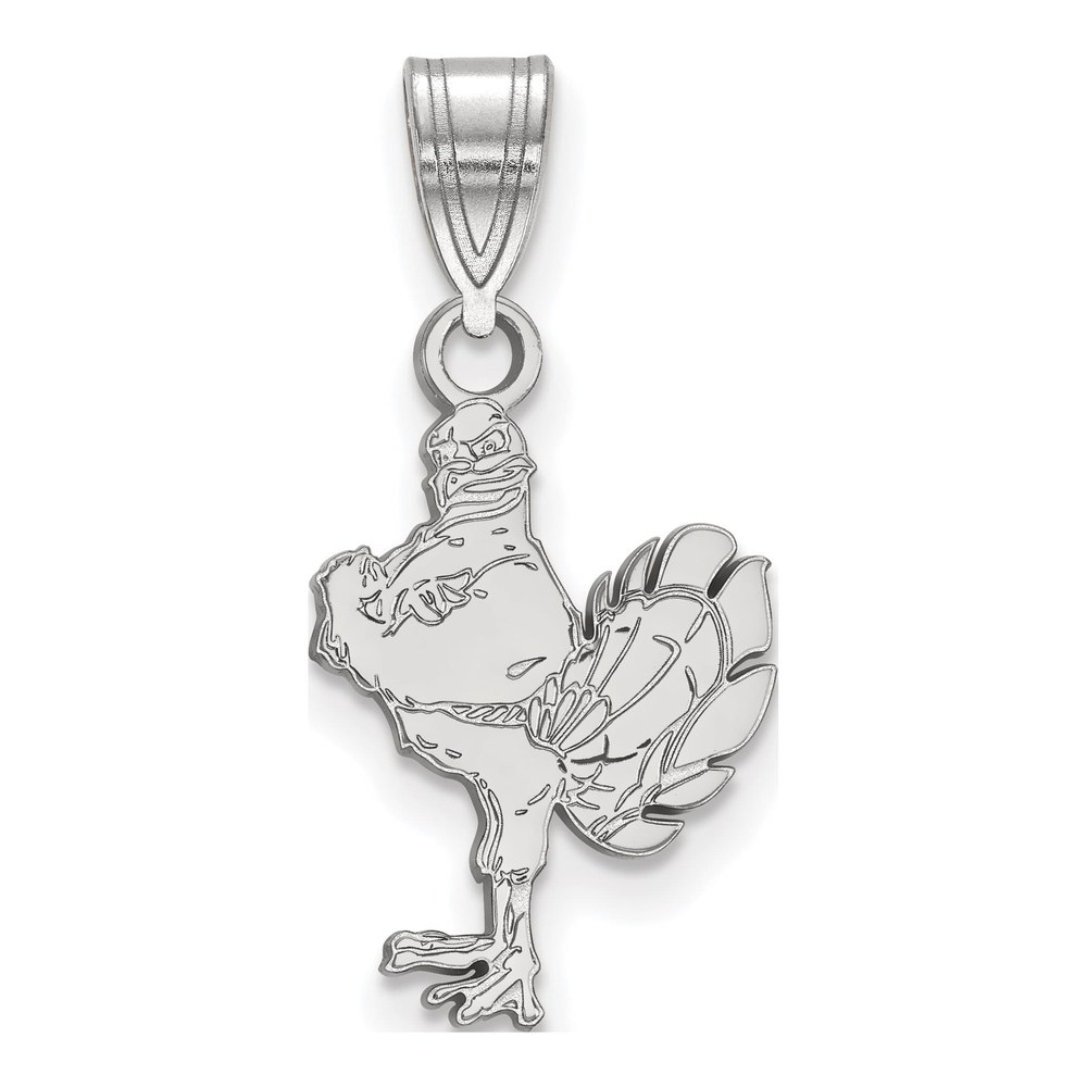 Virginia Tech 10K White Gold Hokiebird Medium Pendant