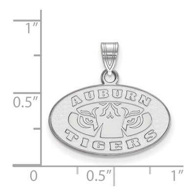 Auburn University 10K White Gold Tigers Small Pendant – view 2