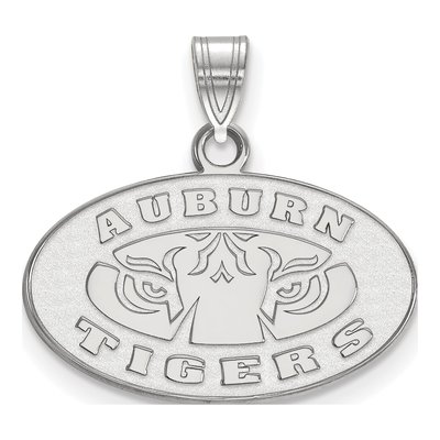 Auburn University 10K White Gold Tigers Small Pendant