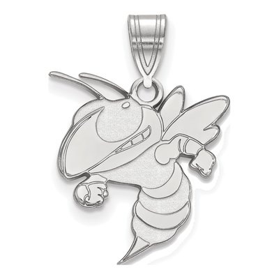 Georgia Institute of Technology 10K White Gold Jacket Large Pendant