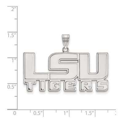 Louisiana State University 10K White Gold L-S-U Tigers Large Pendant – view 2