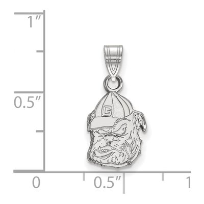 University of Georgia 10K White Gold Bulldog Small Pendant – view 2